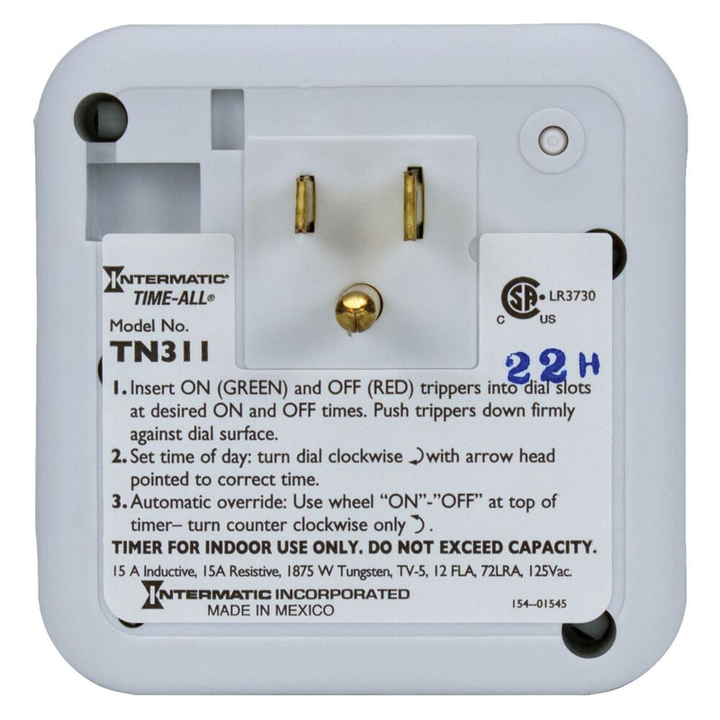 Heavy-Duty 24-Hour Indoor Mechanical Plug-In Timer