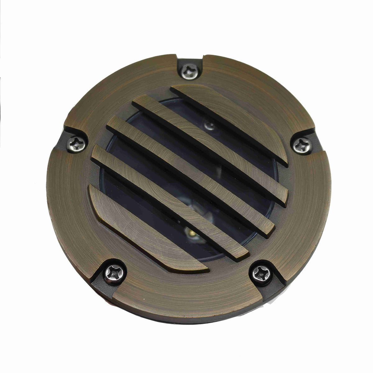 Liberty LBE-203-AB Brass Well Light with Louver Cover