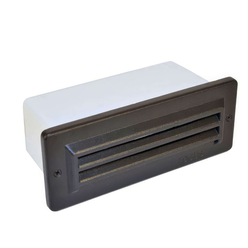 Focus SL-08-BLT 12V Aluminum 4 Louver Step Light - Texture Black