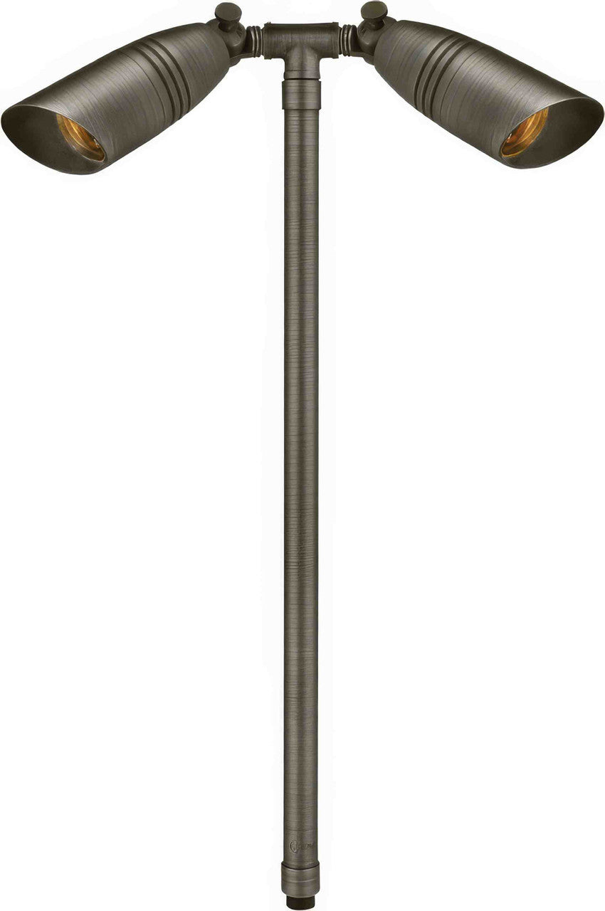 Corona CL-752B-T Double Solid Brass Path Light with Stem