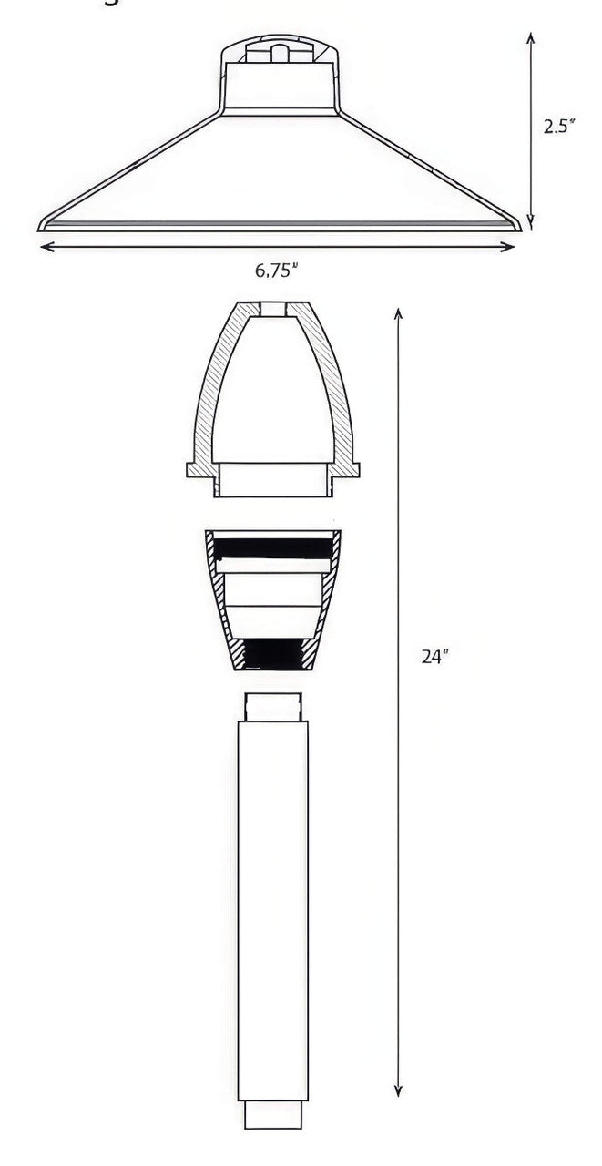 BQL LV23 Cast Brass 12V Path Light