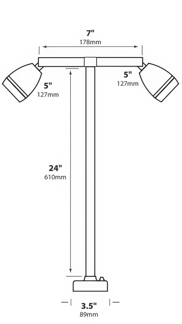 Focus Deck Mount Twin Heads LED BBQ Light
