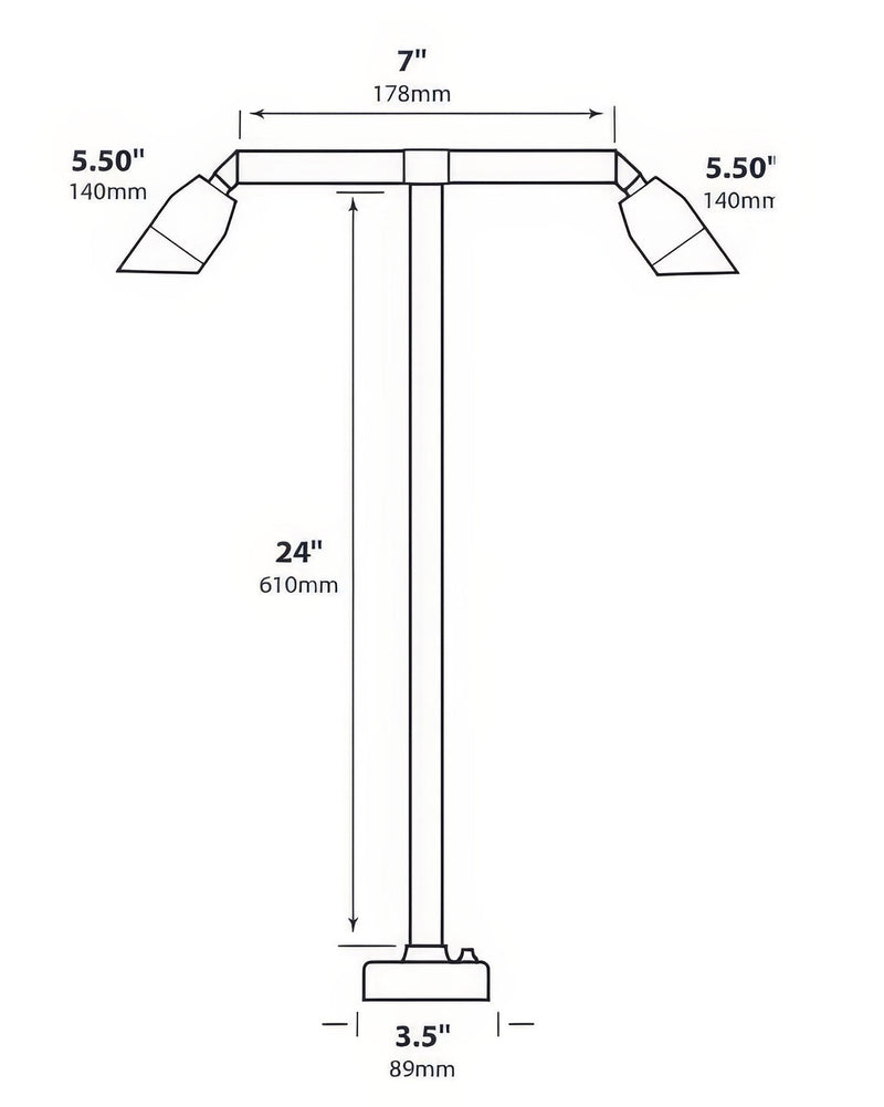 Focus Deck Mount Angle Bullet Twin Heads LED BBQ Light