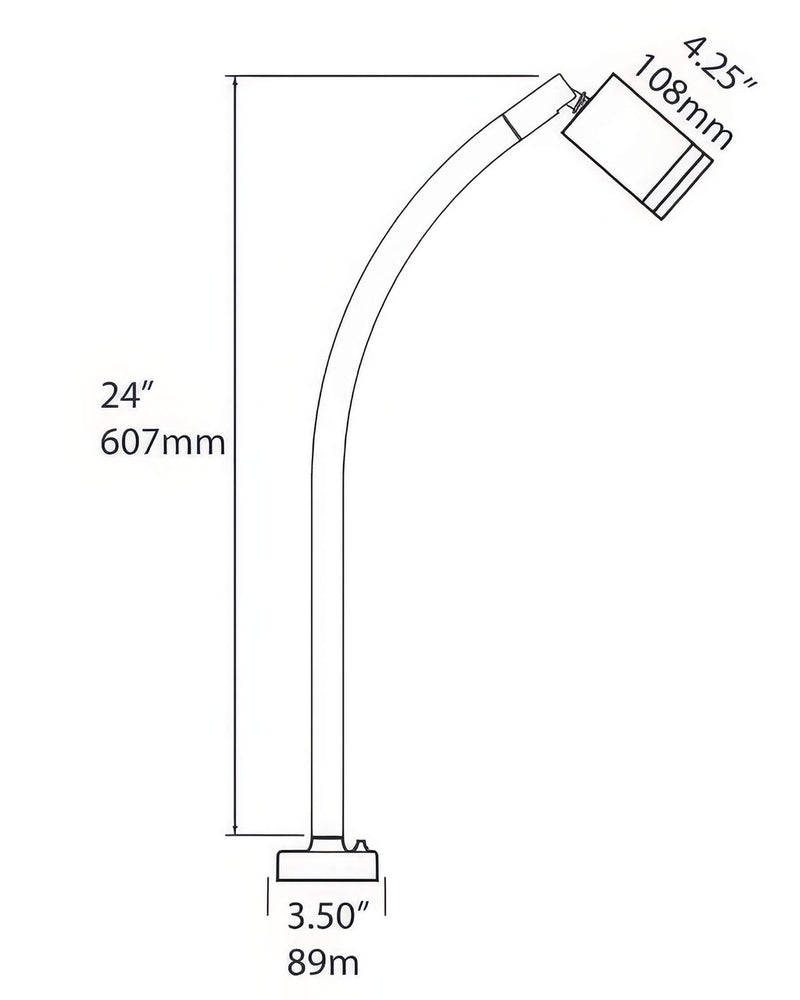 Focus Deck Mount Cylinder Headed LED BBQ Light