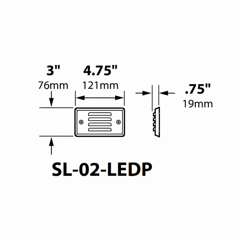 Focus LED SL-02 Series 4 Louver Step/Brick Light