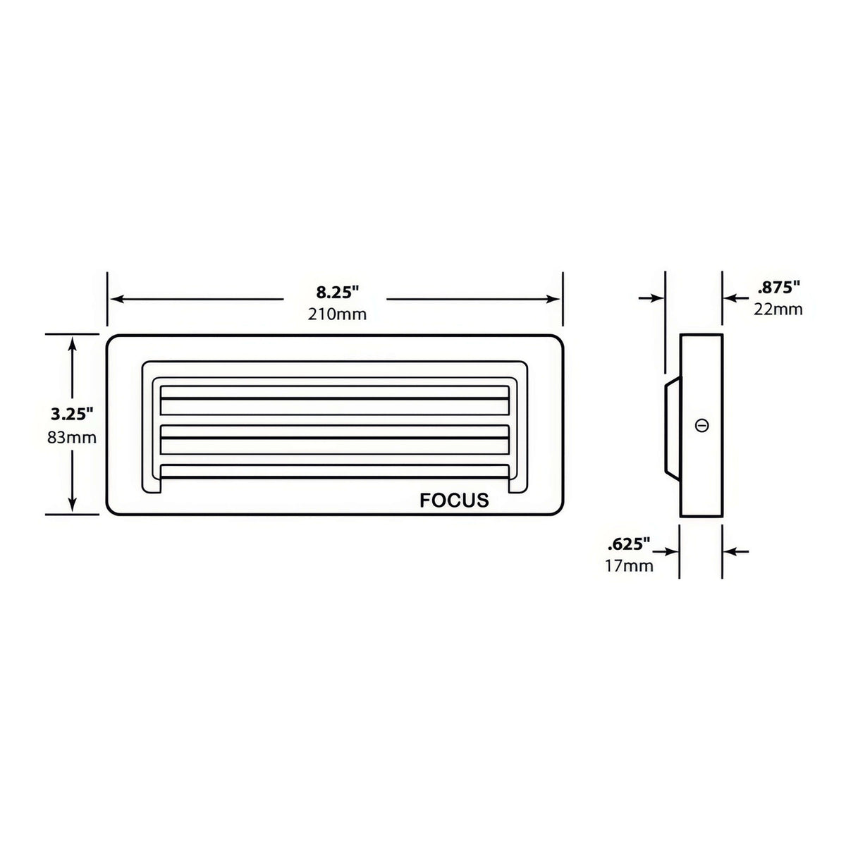 Focus LED SL-08 Series 3 Louver Step/Brick Light