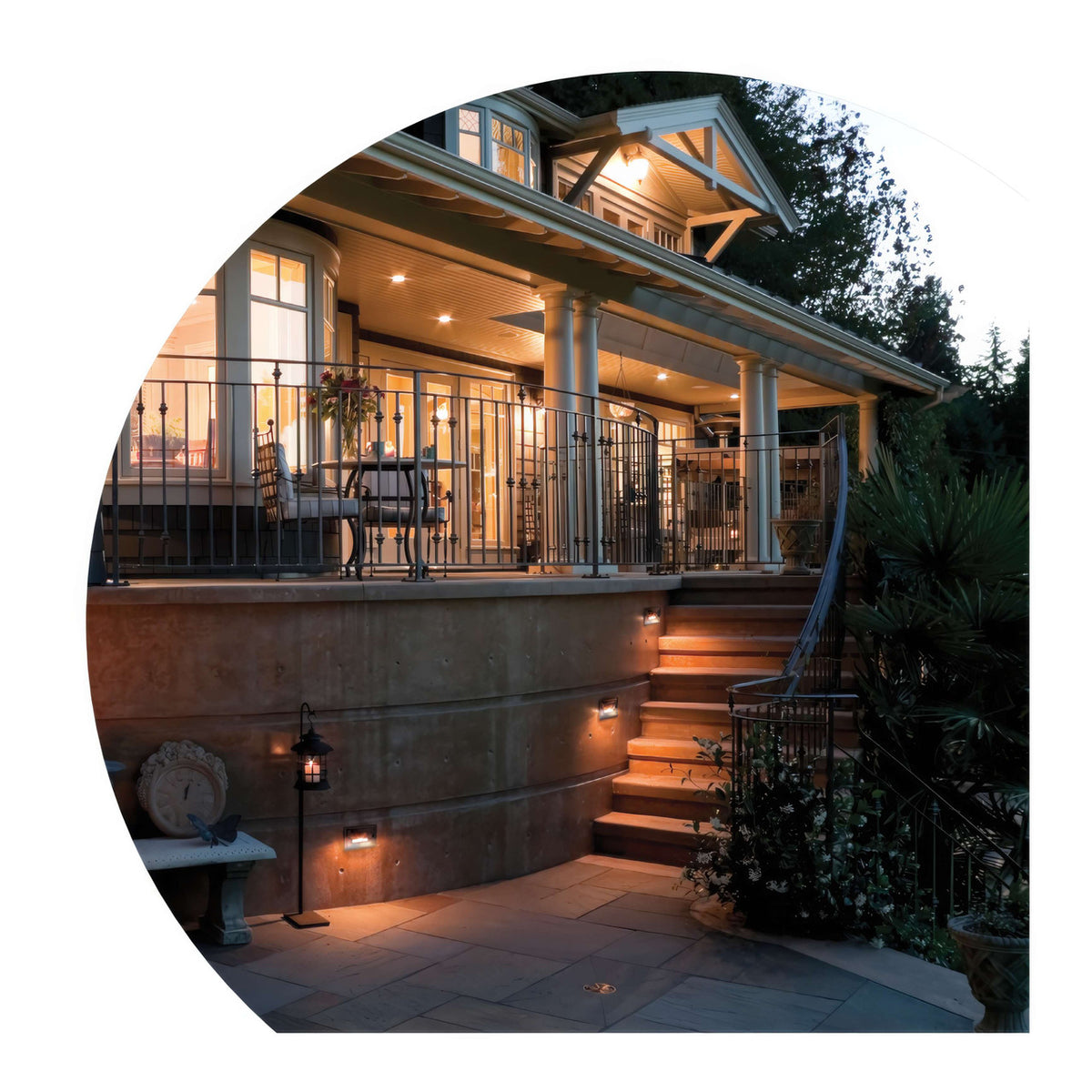 Nora Brick LED Step Light w/ Louver Face Plate & Selectable-CCT