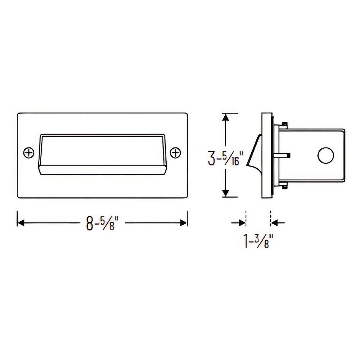 Nora Brick LED Step Light w/ Shroud Face Plate & Selectable-CCT