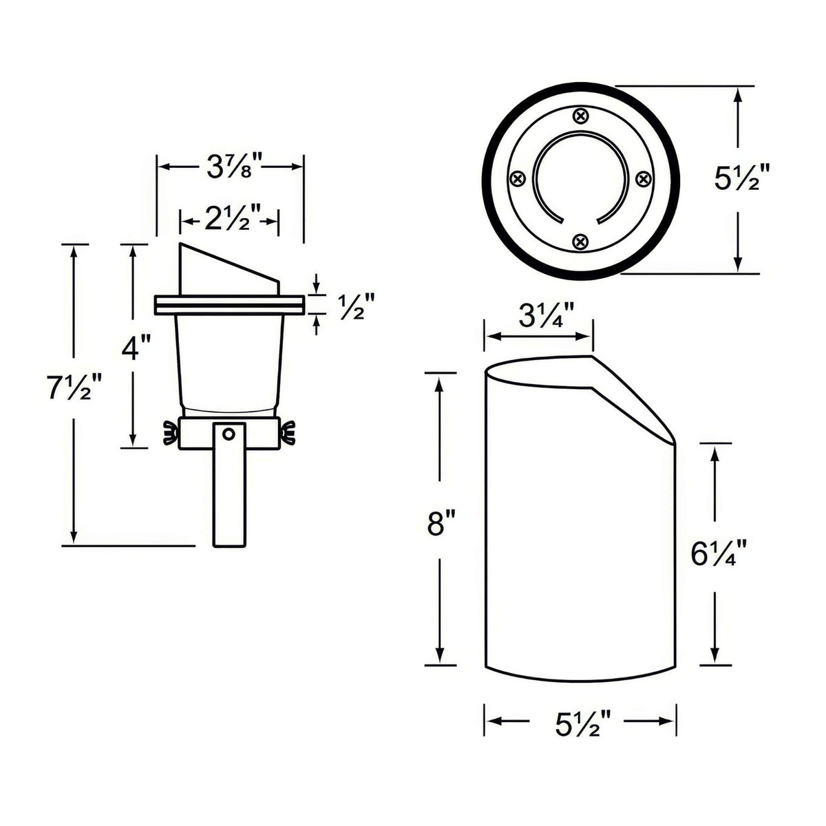 Corona CL-332 Adjustable MR16 Hooded Well Light