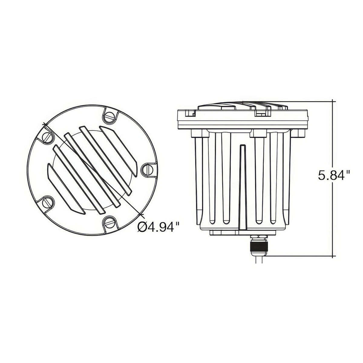 Envision Ribbed Lens Well Light