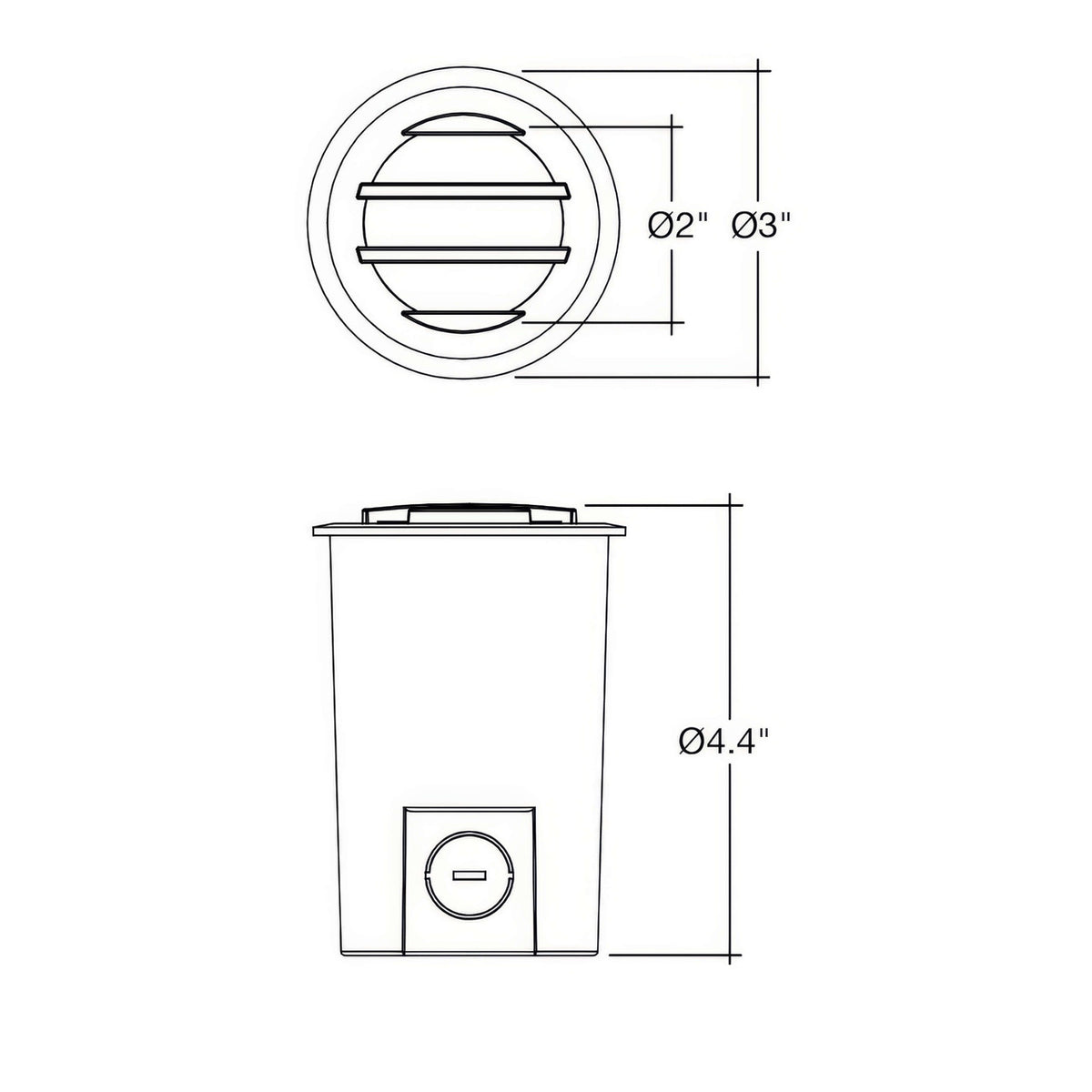 Envision LED Ribbed Open Lens Well Light
