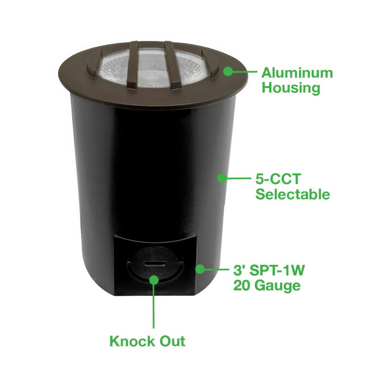 Envision LED Ribbed Open Lens Well Light