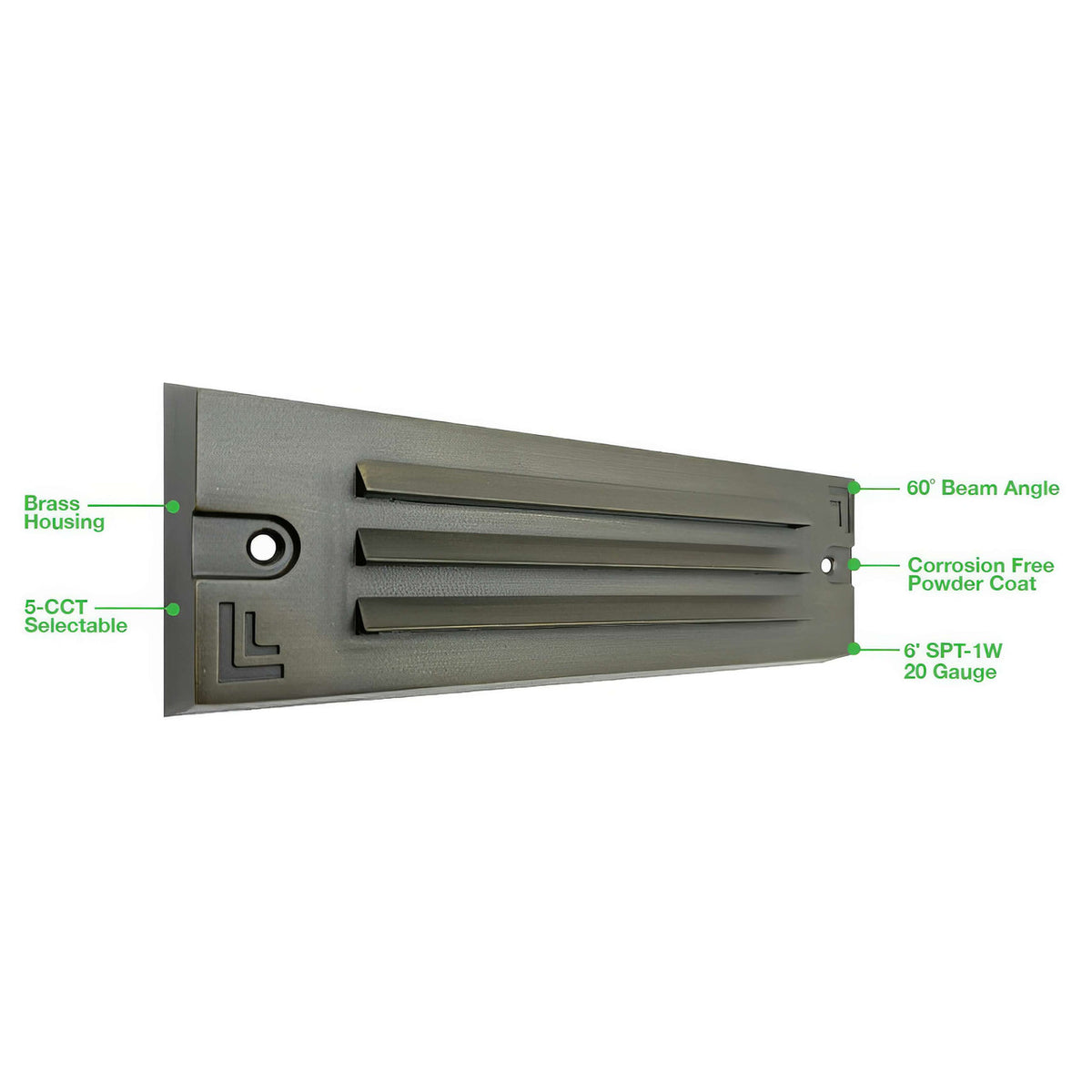 Envision LED 3 Louver Surface Mount Step Light