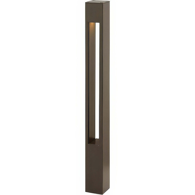 Hinkley Solid Aluminum Etched Large Square Bollard Light