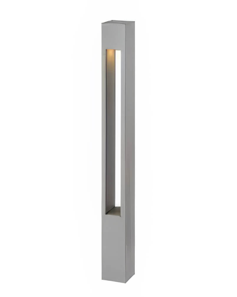 Hinkley Solid Aluminum Etched Large Square Bollard Light