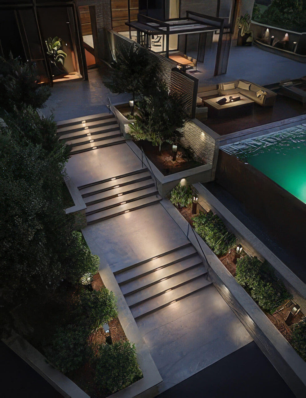 Hinkley 12V LED Rectangle Recessed Step Light