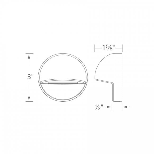 WAC 9V/15V LED Circular Outdoor Deck & Patio Light