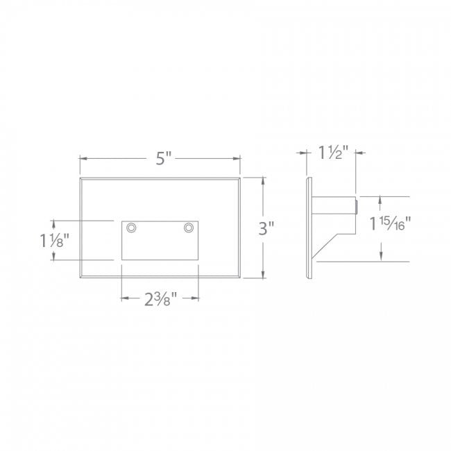 WAC 9-15V LED Modern Rectangular Design Step And Wall Light