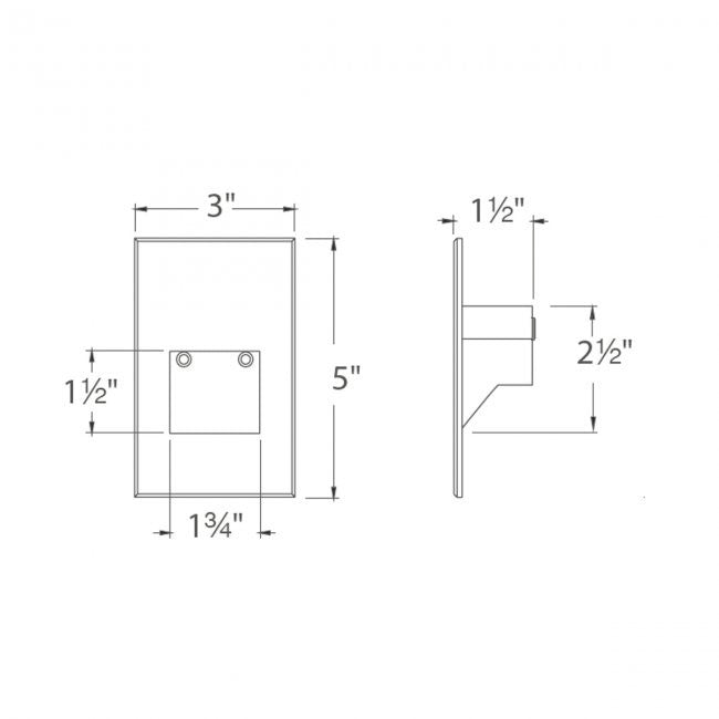 WAC 9V/15V LED Clear Way Rectangular Step Light