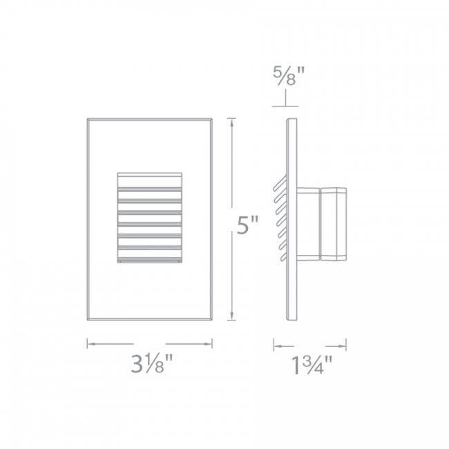 WAC 9V/15V LED Axis Rectangle Architectural Step Light