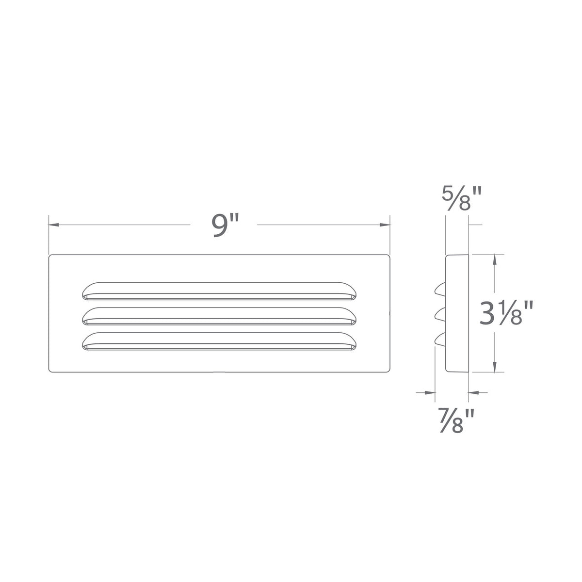 WAC 9V/15V LED Architectural Surface-Mounted Step Accent Light