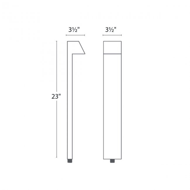 WAC 9/15V LED Distinctive Four Sided Path Light