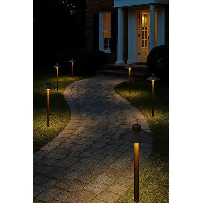 Hinkley 12V LED Cast Brass Frosted Acrylic Small Path Light