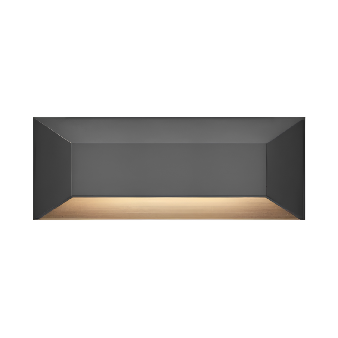 Hinkley 12V LED Composite Optic Vinyl Alloy Large Rectangular Deck Sconce - Black