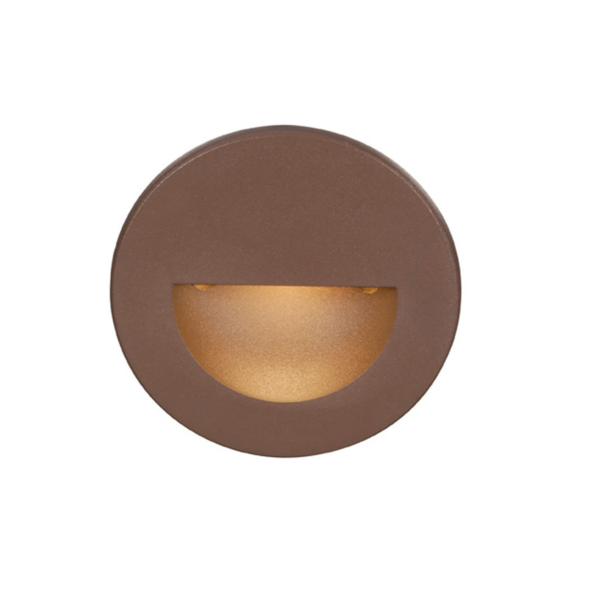WAC 120V LED Long Lasting Performance Circular Scoop Step And Wall Light - Bronze on Aluminum / Blue