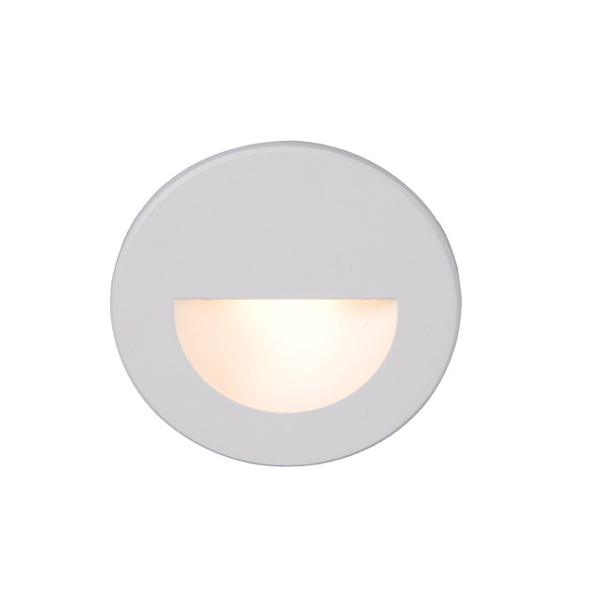 WAC 120V LED Long Lasting Performance Circular Scoop Step And Wall Light - White on Aluminum / Blue