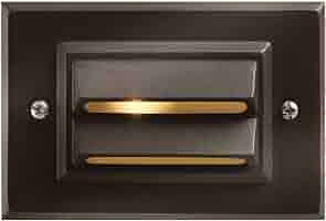 Hinkley 12V LED Frosted Brass Step Light