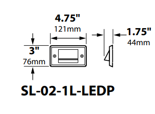Focus LED SL-02 Series 1 Louver Step/Brick Light