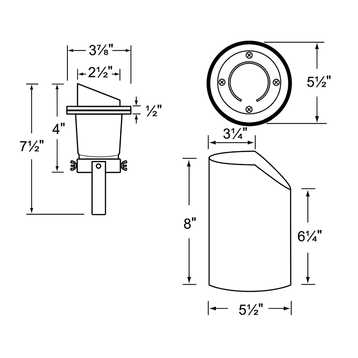 Corona CL-232 Adjustable MR16 Hooded Well Light