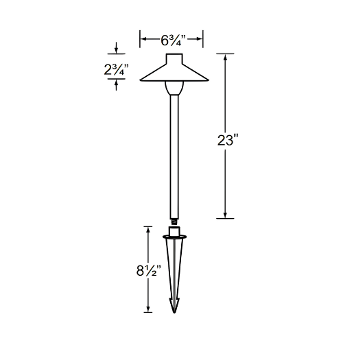 Corona CL-649B 18 Inch Cast-Brass Path & Area Light
