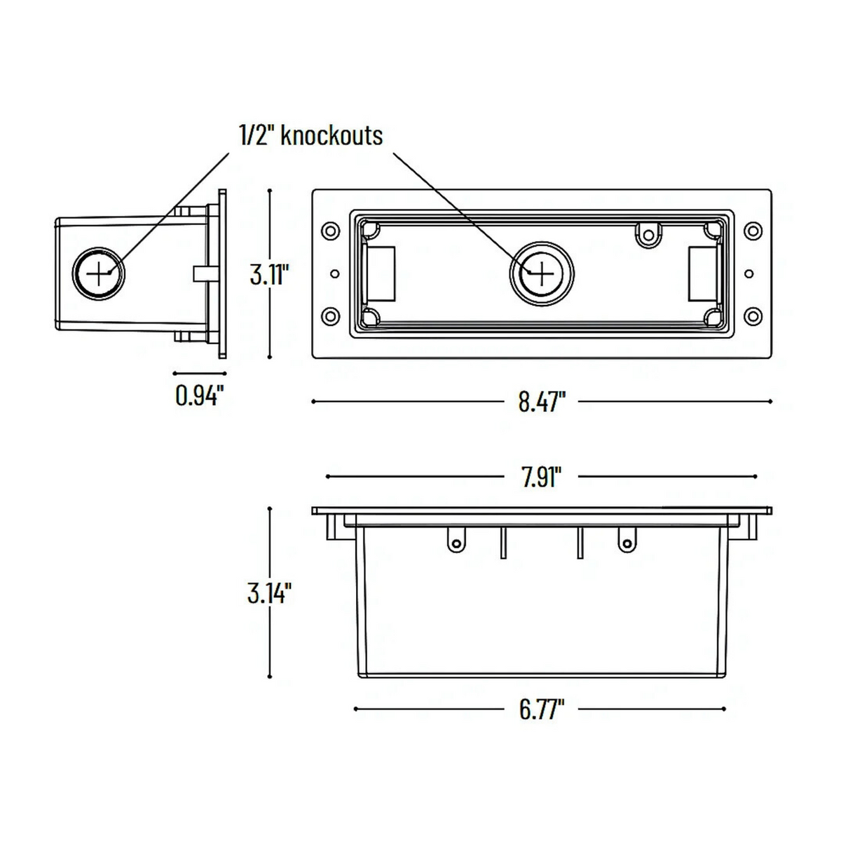 Nora Brick LED Step Light Housing