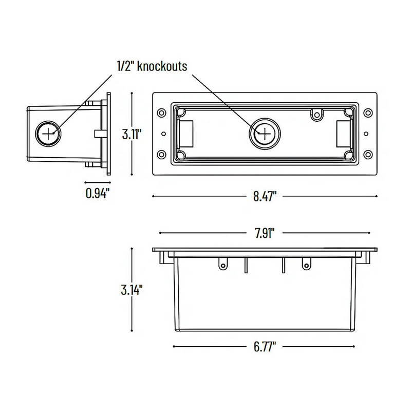 Nora Brick LED Step Light Housing