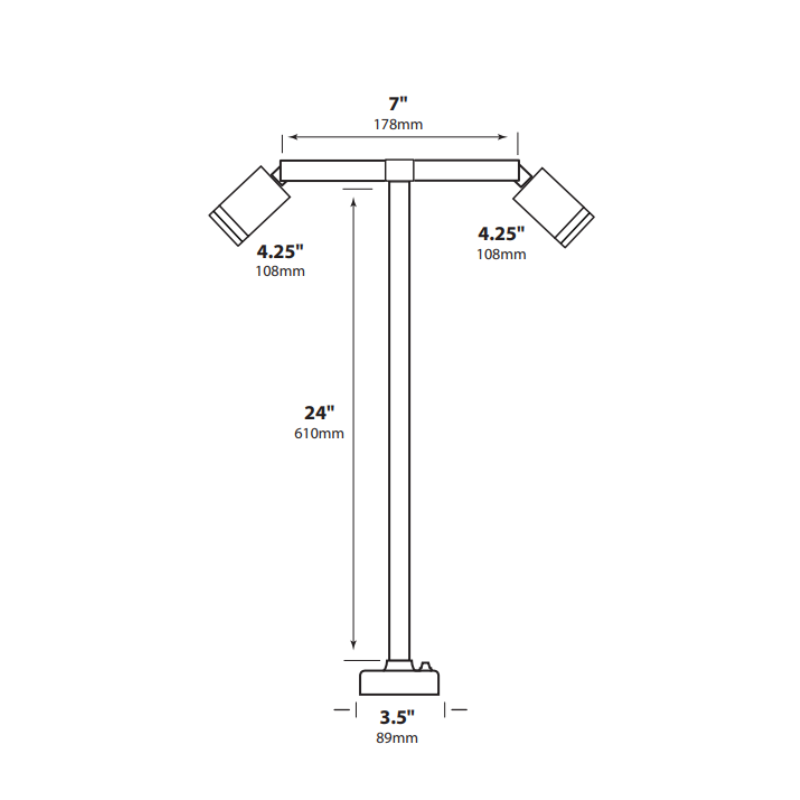 Focus Twin Headed Cylinder LED BBQ Light