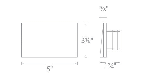 WAC 120V LED Modern Compact Designed Step And Wall Light