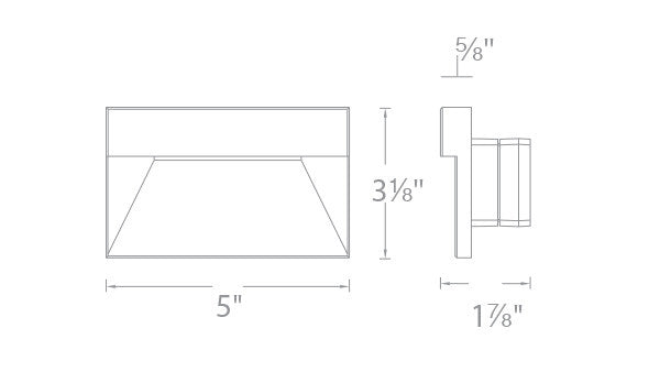 WAC 120V LED Improved Glare Step And Wall Light
