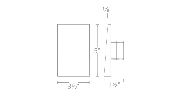 WAC 120/277V LED Aesthetic Designed Step And Wall Light