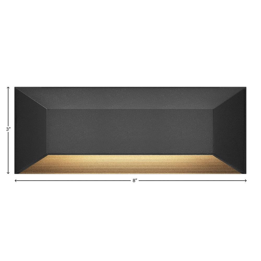 Hinkley 12V LED Composite Optic Vinyl Alloy Large Rectangular Deck Sconce