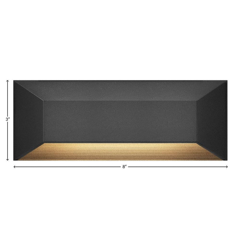 Hinkley 12V LED Composite Optic Vinyl Alloy Large Rectangular Deck Sconce