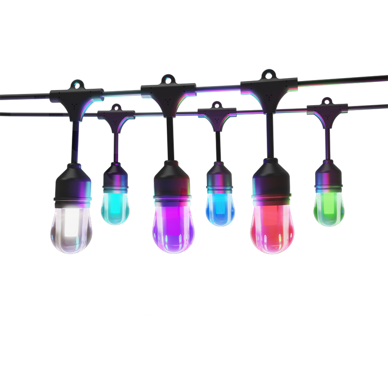 RAB GLW 50 ft Smart LED String Lights — RGBW or Tunable White