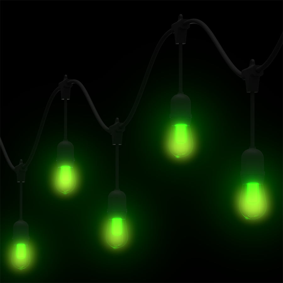 RAB GLW 50 ft Smart LED String Lights — RGBW or Tunable White