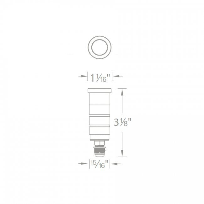 WAC 1" LED Recessed Round Slim Inground Indicator Light