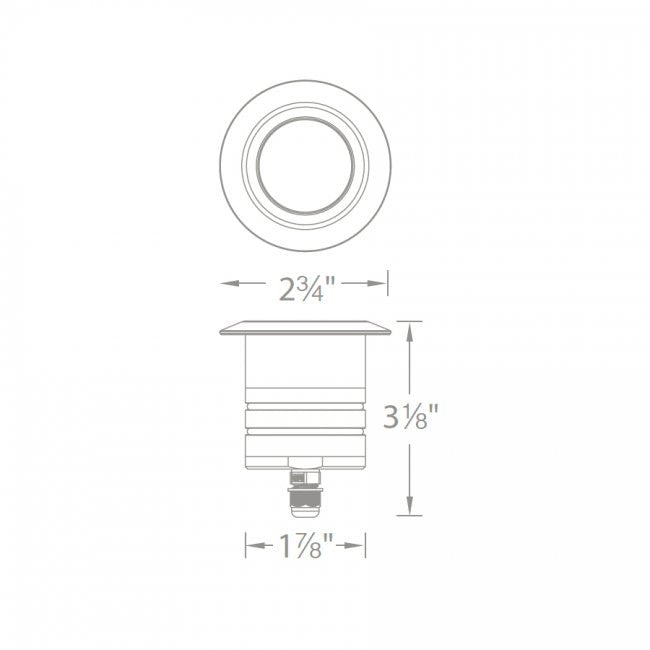 WAC 9V/15V LED Stealth Beam Recessed Round Landscape Light