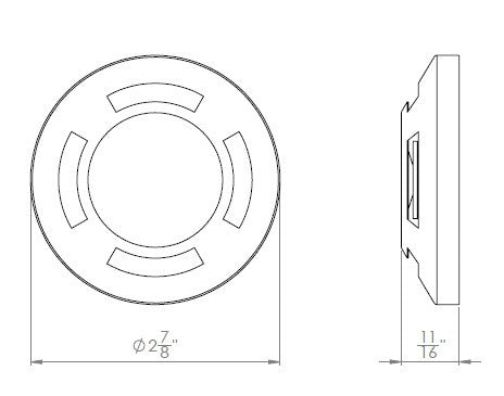 WAC 2" LED Omni Glow Quad-Directional Step Light