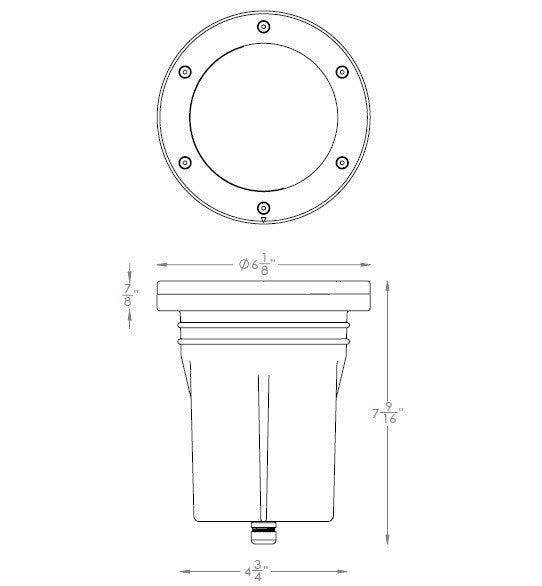 WAC 12V LED Terra Beam Recessed Inground Landscape Light