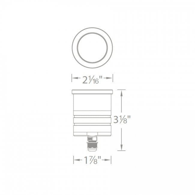 WAC 9V/15V LED Slim Hex Louver Inground Landscape Light