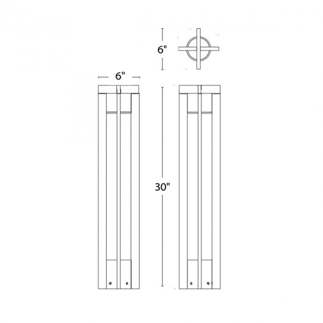 WAC LED Core Chamber Outdoor Bollard Light